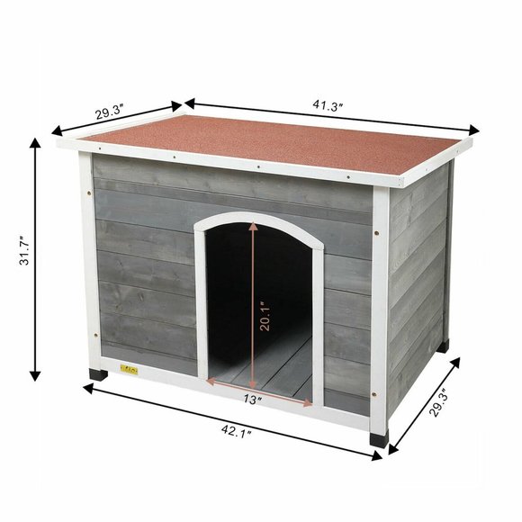 Wood Dog Houses Pet Shelter Cage Weatherproof Outs - Picture 4 of 6